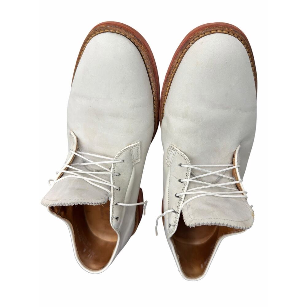 Warrior Ltd White Leather Derby Shoes Vibram USA Made Men’s 11 Custom Grade - Picture 12 of 16